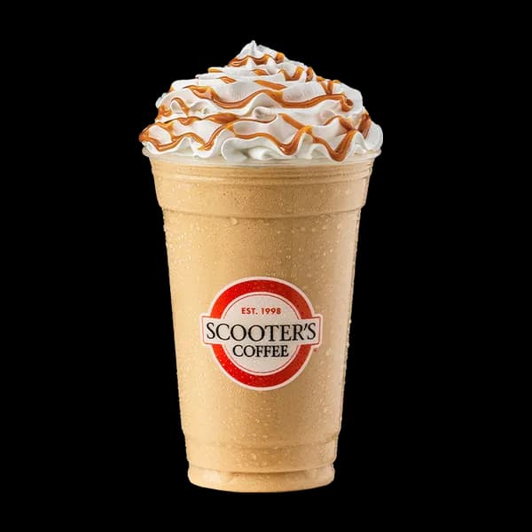 Caramelicious Blender from Scooter's Coffee (official product photo)