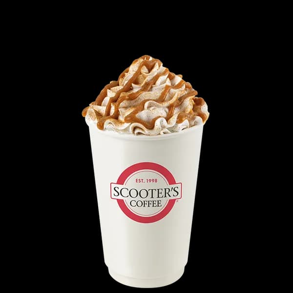Pumpkin Caramelicious Latte from Scooter's Coffee (official product photo)